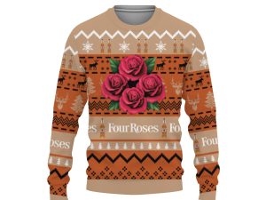 Four Roses Shirts For Men With Vintage For Sale-3D Sweatshirt - Image 1