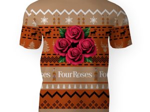 Four Roses Shirts For Men With Vintage For Sale-3D Unisex T-Shirt - Image 1