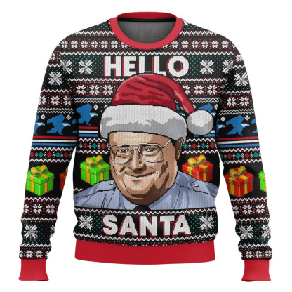 frank reynolds hello santa ugly christmas sweater 1 Frank Reynolds Hello Santa Ugly Christmas Sweater - Image 1