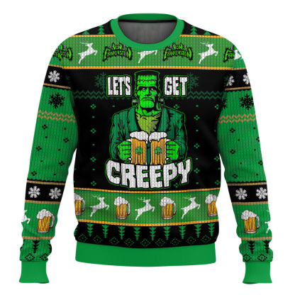 frankensteins monster ugly christmas sweater 1 Frankensteins Monster Ugly Christmas Sweater - Image 1