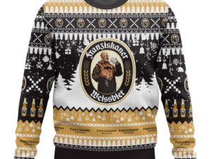 Franziskaner German Beer Ugly Christmas Sweater - Image 1