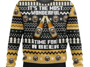 Franziskaner Its The Most Wonderful Time Ugly Christmas Sweater - Image 1