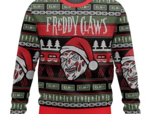 Freddy Claws A Nightmare On Elm Street Ugly Christmas Sweater - Image 1