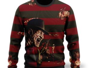 Freddy Krueger Ugly Christmas Sweater Mens - Image 1