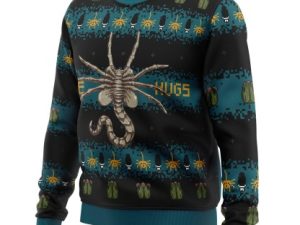 Free Hugs Alien Facehugger Ugly Christmas Sweater - Image 1