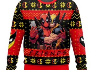 Friend Deadpool And Wolverine Ugly Christmas Sweater - Image 1