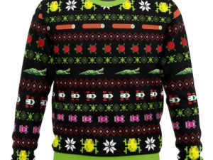 Frogs Logs Automobiles Frogger Ugly Christmas Sweater - Image 1