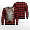 Front Carrier Dog Pembroke Welsh Corgi Ugly Christmas Sweater - Image 2