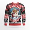 Frosty Viking Warrior Viking Ugly Christmas Sweater - Image 1