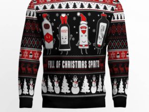 Full Of Christmas Spirits Ugly Christmas Sweater - Image 1