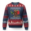 Funny Bigfoot Ugly Christmas Sweater Believe Bigfoot Santa Hat Sasquatch Loves - Image 1