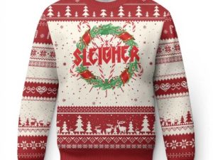Funny Christmas Heavy Metal Ugly Christmas Sweater - Image 1