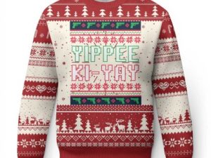 Funny Christmas Nakatomi Plaza Yipee Ki Yay Ugly Christmas Sweater - Image 1