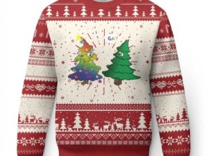 Funny Gay Xmas Ugly Christmas Sweater Rainbow Christmas Tree Lgbt - Image 1