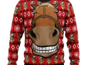 Funny Horse Ugly Christmas Sweater - Image 1