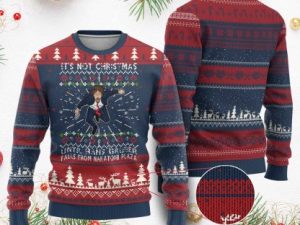 Funny Nakatomi Plaza Ugly Christmas Sweater Its Not Xmas Until Hans - Image 1