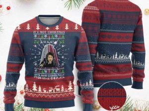 Funny Nakatomi Plaza Ugly Christmas Sweater Its Not Xmas Until Hans Gruber Falls - Image 1