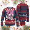 Funny Pink Santa Xmas Ugly Christmas Sweater Xmas Vibes Checkboard - Image 1