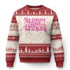 Funny Pink Xmas Ugly Christmas Sweater Sleigh Girl Sleigh Reindeer - Image 1