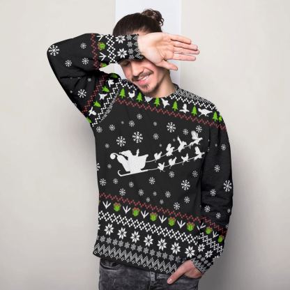 funny rooster ugly christmas sweater 2 Funny Rooster Ugly Christmas Sweater - Image 2