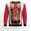 Funny Six Pack Muscle Ugly Christmas Sweater - Image 1