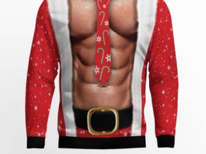 Funny Six Pack Muscle Ugly Christmas Sweater - Image 1