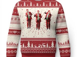 Funny T Dance Xmas Ugly Christmas Sweater Santa Claus Xmas Pajamas Holiday - Image 1