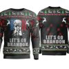 Funny T Lets Go Brandon Fjb Ugly Christmas Sweater Unisex - Image 1
