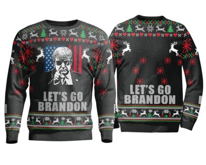 funny t lets go brandon fjb ugly christmas sweater unisex 1 Funny T Lets Go Brandon Fjb Ugly Christmas Sweater Unisex - Image 1