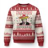 Funny T Ugly Christmas Sweater Feliz Navidad Mis Amigos Mexican Sombrero Santa - Image 1