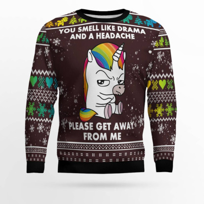 funny unicorn ugly christmas sweater 1 Funny Unicorn Ugly Christmas Sweater - Image 1
