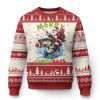 Funny Xmas Fishing Ugly Christmas Sweater Merry Christbass Santa Xmas Tree - Image 1
