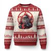 Funny Xmas Hail Santa Ugly Christmas Sweater Sleigher Heavy Metal - Image 1