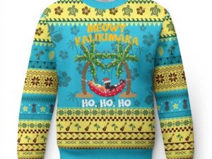 Funny Xmas In Hawaii Ugly Christmas Sweater - Image 1