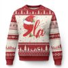 Funny Xmas Kamala Ugly Christmas Sweater Comma La Harris Santa Hat - Image 1
