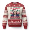 Funny Xmas Kamala Ugly Christmas Sweater Tis The Season To Be Jolly Kamala La La - Image 1