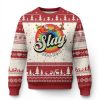 Funny Xmas Lgbt Ugly Christmas Sweater Slay All Day Sleigh Rainbow - Image 1