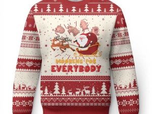 Funny Xmas Moo Deng For Everyone Ugly Christmas Sweater Cute Baby - Image 1