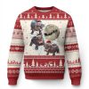 Funny Xmas Moo Deng Ugly Christmas Sweater Baby Hippo Santa - Image 1