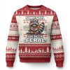 Funny Xmas Raccoon Ugly Christmas Sweater Sorry Santa Ive Been Feral - Image 1