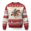 Funny Xmas Raccoon Ugly Christmas Sweater Sorry Santa Ive Been Feral Cowboy - Image 1