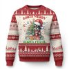 Funny Xmas Raccoon Ugly Christmas Sweater Sorta Merry Sorta Feral Merry Trashmas - Image 1