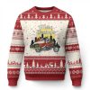 Funny Xmas Riding Ugly Christmas Sweater Santa Riding Motorcycle Biker - Image 1