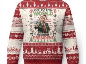 Funny Xmas T Ugly Christmas Sweater Joy To The World Im Your - Image 1