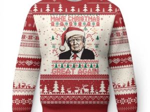 Funny Xmas T Ugly Christmas Sweater Make Christmas Great Again - Image 1