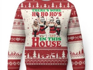 Funny Xmas Ugly Christmas Sweater Horror Character Dancing - Image 1