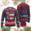 Funny Xmas Ugly Christmas Sweater I Like To Lick Your Candy Stick - Image 1