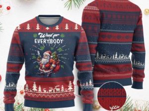 Funny Xmas Ugly Christmas Sweater Weed For Everybody Cannabis - Image 1