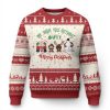 Funny Xmas Ugly Christmas Sweater Wishing You Nothing Butt A Merry Christmas - Image 1