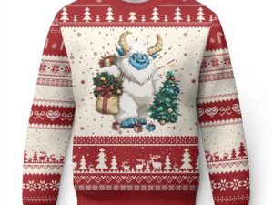 Funny Yule Yeti Ugly Christmas Sweater Christmas Mythical Creature Winter Solstice - Image 1